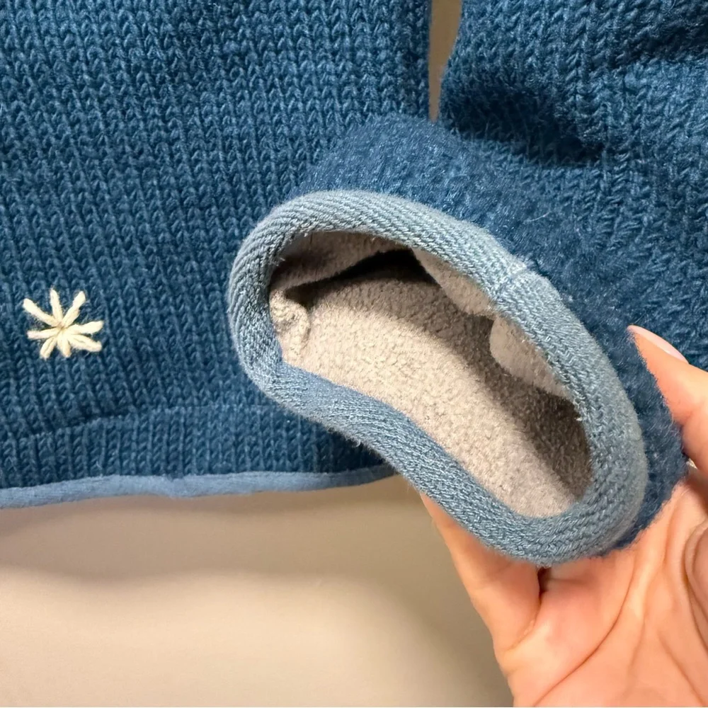 Vintage Laundromat Daisy Hand-Knit 100% Wool Fleece-Lined Hoodie - Women’s Small - Picture 9 of 15